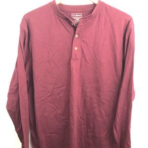 L.L. Bean Sz L long sleeve maroon traditional fit